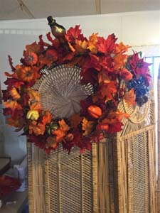 Fall Wreath With Birds Home Decor